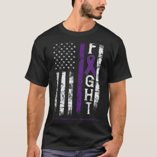 Cystic Fibrosis Warrior Us Flag T-Shirt