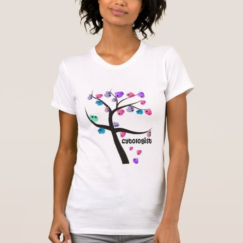 Cytologist Gifts Unique Tree With Cells Design T_Shirt