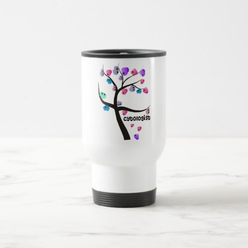Cytologist Gifts Unique Tree With Cells Design Travel Mug