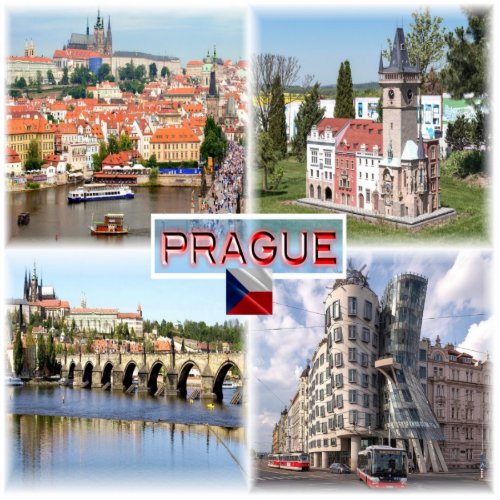 CZ Prague _ Castle Old Town Hall _ Charles Bridge Sticker