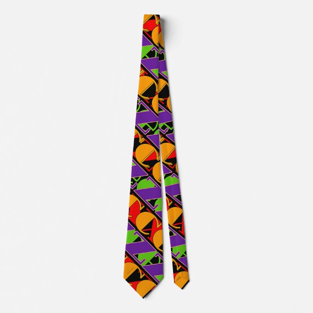 CZ Random Letters  Neck Tie (Front)
