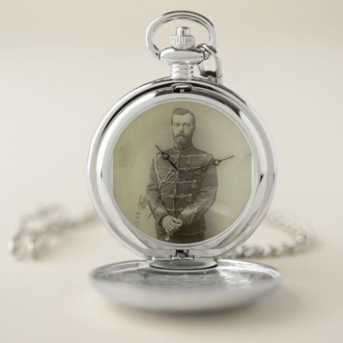 Czar Nicholas Of Russia Silver Pocket Watch