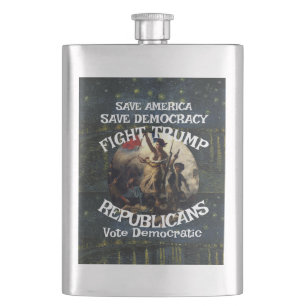 Czar Rue Liar Trump Republican Party USA America Flask