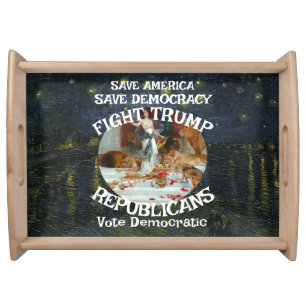 Czar Rue Liar Trump Republican Party USA America Serving Tray