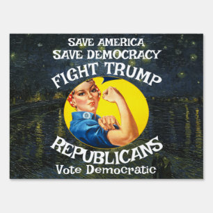 Czar Rue Liar Trump Republican Party USA America Sign