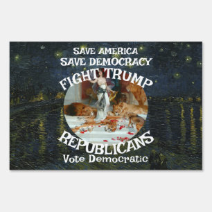 Czar Rue Liar Trump Republican Party USA America Sign