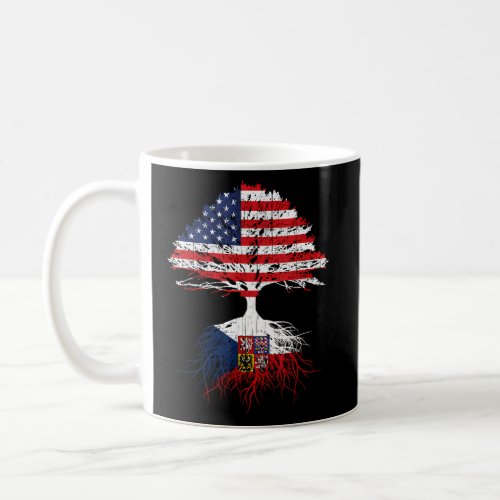 Czech American Roots Czech Republic Usa Flag Coffee Mug