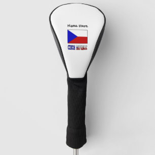 Czech and Czech Republic Flag with Your Name Golf Head Cover