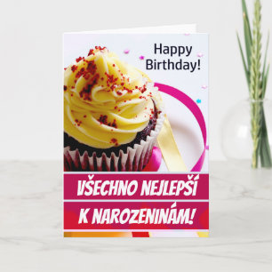 Czech Birthday Card Všechno Nejlepší K Narozeninám