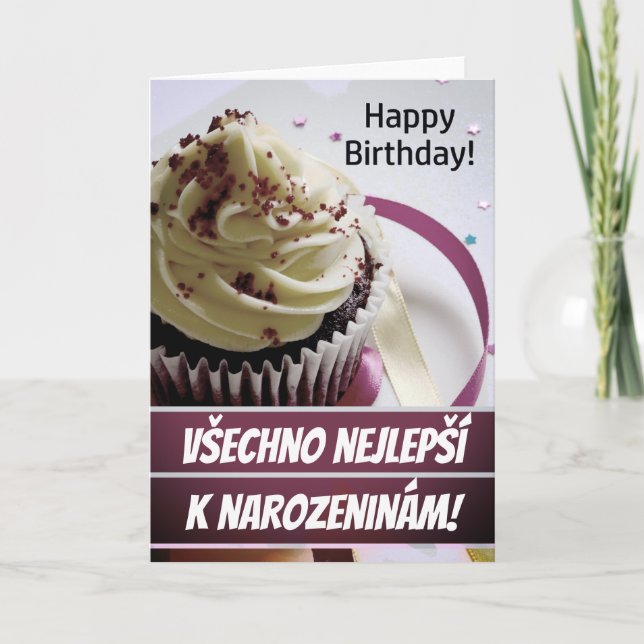 Czech Birthday Card Všechno Nejlepší K Narozeninám (Front)