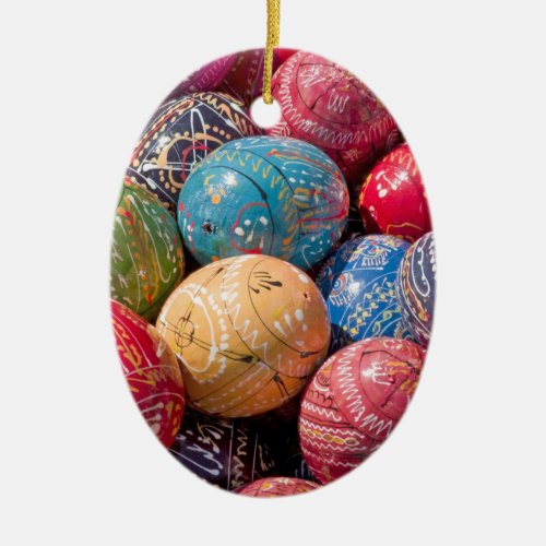 Czech Decorated Easter Eggs Ceramic Ornament