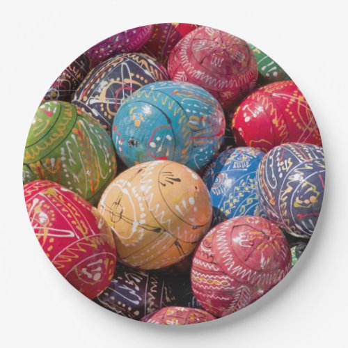 Czech Decorated Easter Eggs Paper Plates