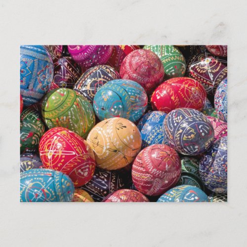 Czech Decorated Easter Eggs Postcard