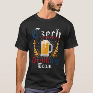 Czech Drinking Team Beer And Flag Colors Oktoberfe T-Shirt