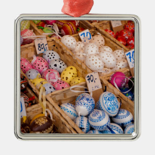 Czech Easter Eggs Metal Ornament
