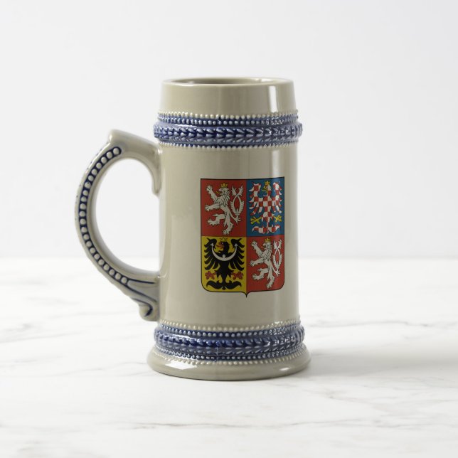 czech emblem beer stein (Left)