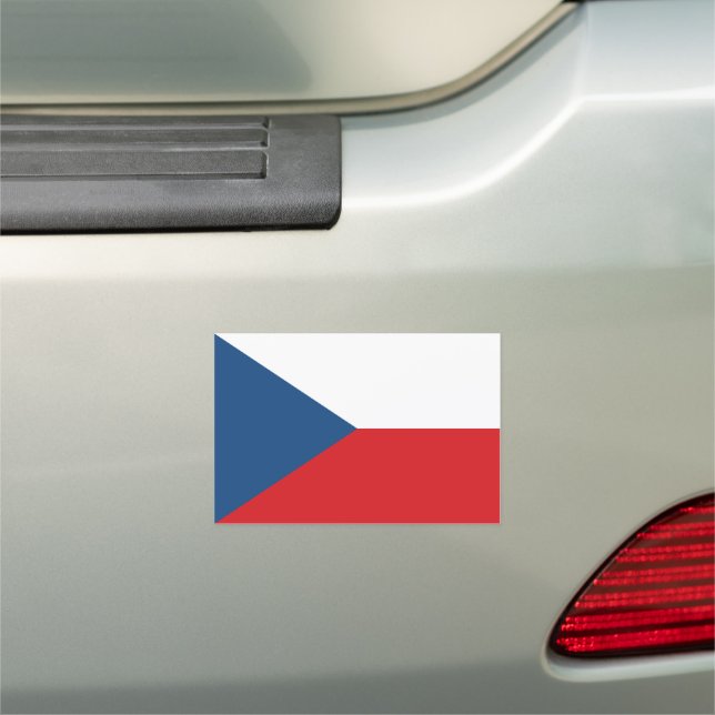 Czech flag car magnet (In Situ)