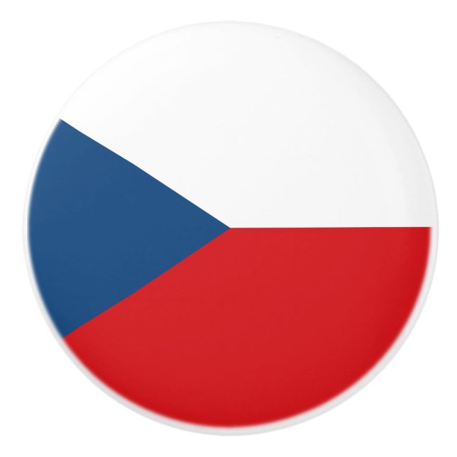 Czech Flag Ceramic Knob (Front)