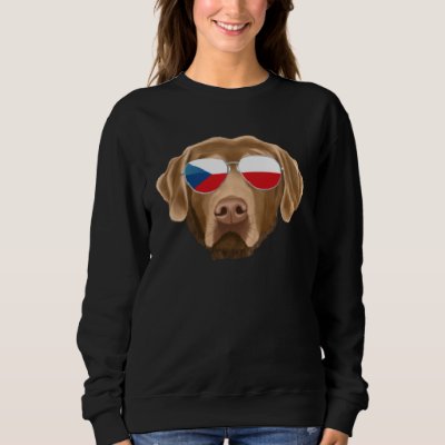 Czech Flag Chesapeake Bay Retriever Czech Republic Sweatshirt