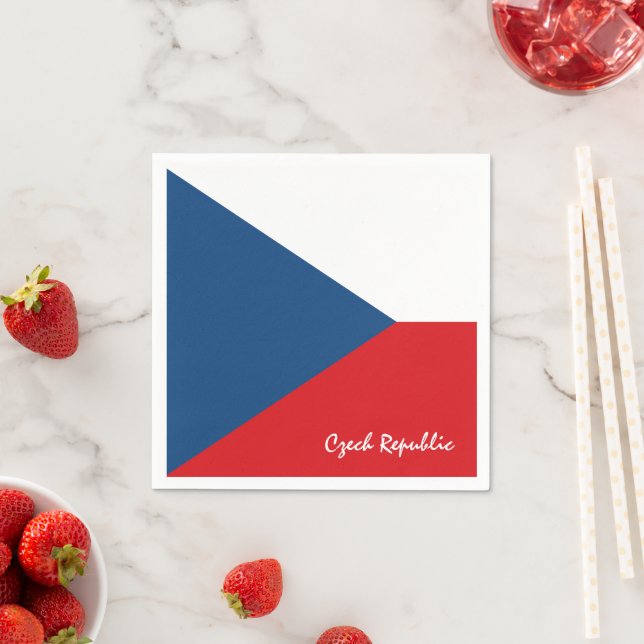 Czech flag & Czech Republic party Czechia /sports Napkins (Insitu)