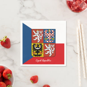 Czech flag & Czech Republic party Czechia /sports Napkins