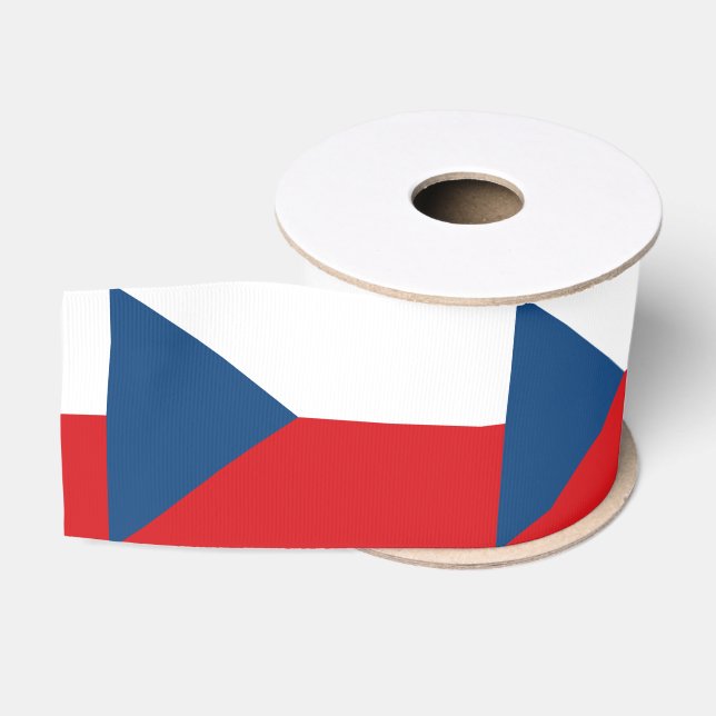 Czech Flag & Czech Republic travel, holiday/sports Grosgrain Ribbon (Spool)