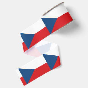 Czech Flag & Czech Republic travel, holiday/sports Grosgrain Ribbon
