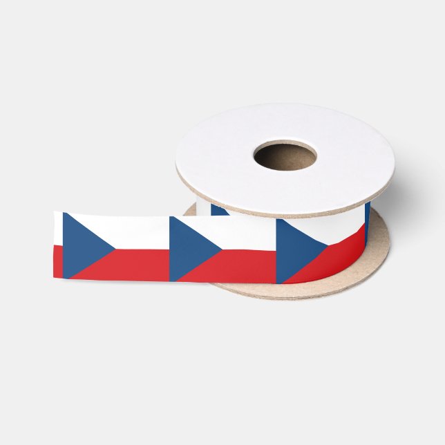 Czech Flag & Czech Republic travel, holiday/sports Satin Ribbon (Spool)