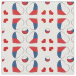 Czech Flag &amp; Czechia Heart fashion Fabric
