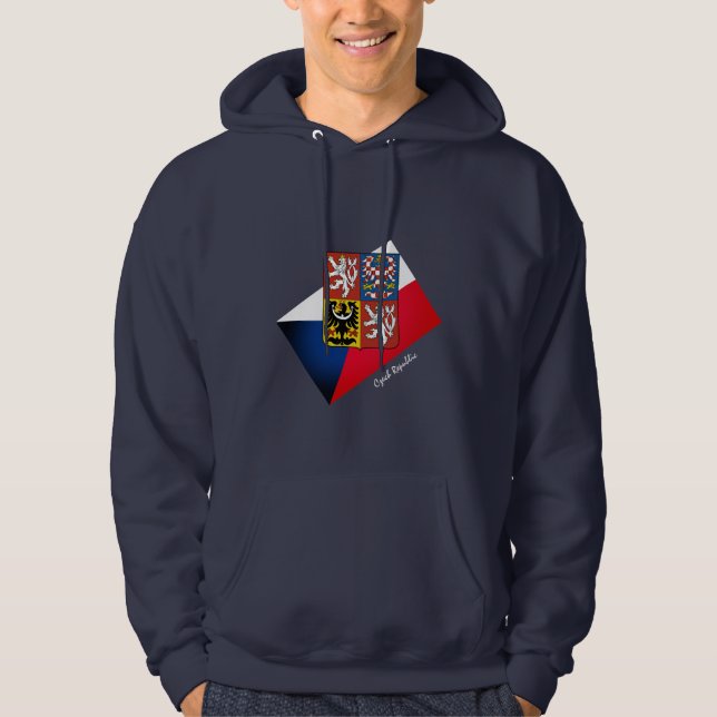 Czech flag, Emblem & Czech Republic fashion /sport Hoodie (Front)