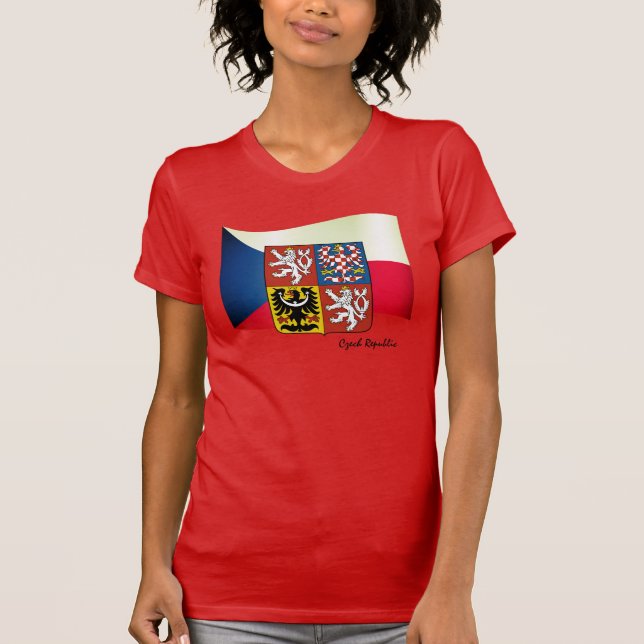 Czech flag, Emblem & Czech Republic fashion /sport T-Shirt (Front)