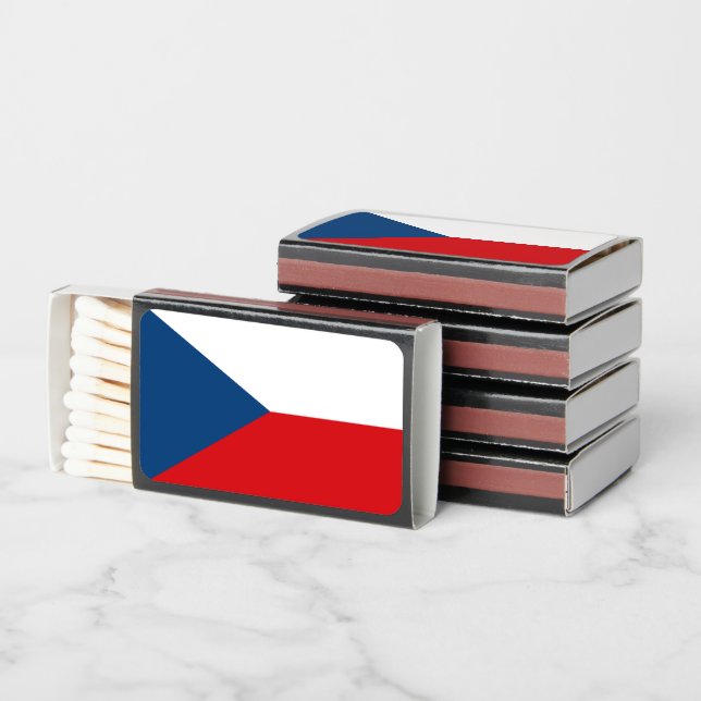 Czech Flag, Flag of Czech Republic Matchboxes (Stacked)