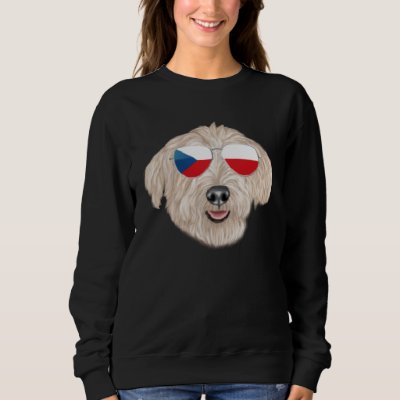 Czech Flag Glen of Imaal Terrier Dog Czech Republi Sweatshirt
