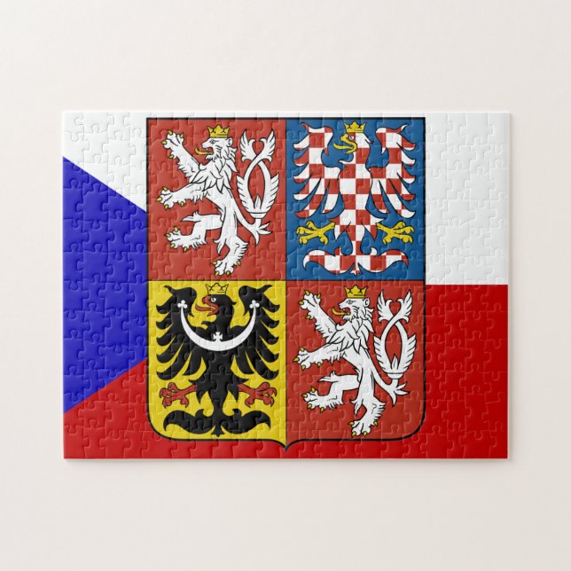 Czech flag jigsaw puzzle (Horizontal)
