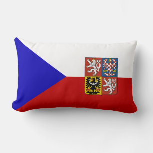 Czech flag lumbar pillow