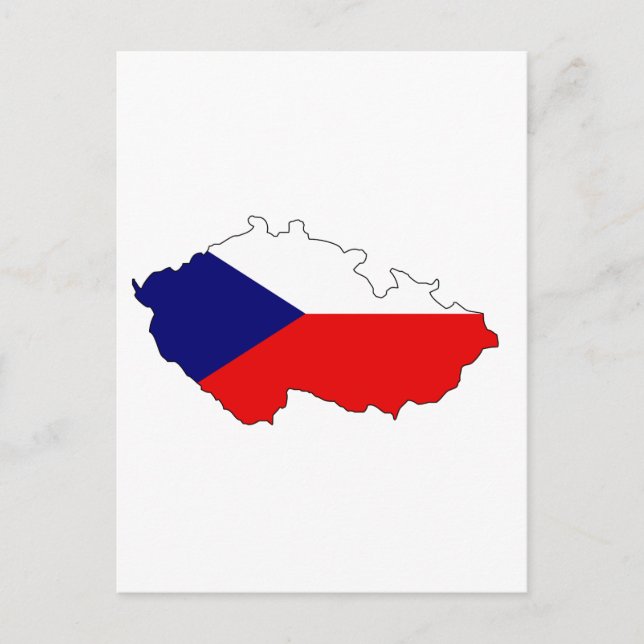 Czech flag map postcard (Front)