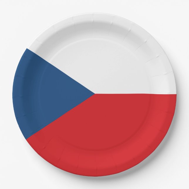 Czech Flag Paper Plates (Front)