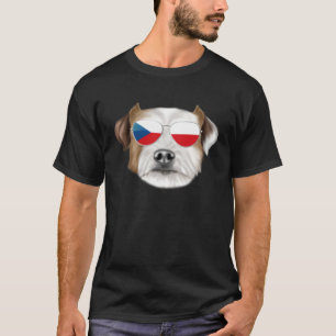Czech Flag Parson Russell Terrier Dog Czech Republ T-Shirt