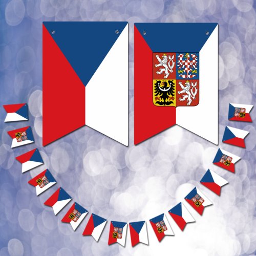 Czech Flag Party Czechia Emblem Banners Wedding