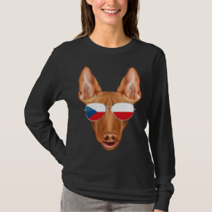 Czech Flag Pharaoh Hound Dog Czech Republic Pocket T-Shirt