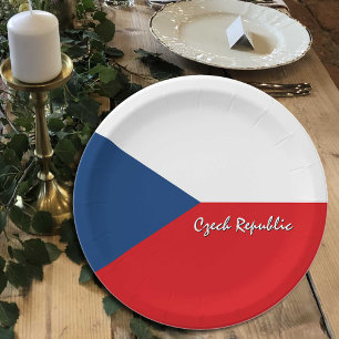 Czech Flag plates, party, sports, Czech Republic Paper Plates