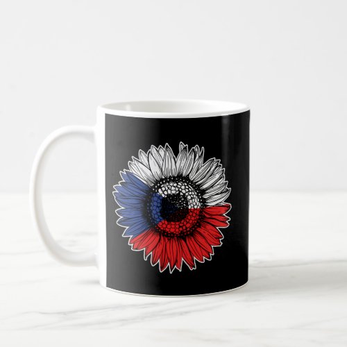 Czech Flag Sunflower _ Flower Flag Czech Coffee Mug