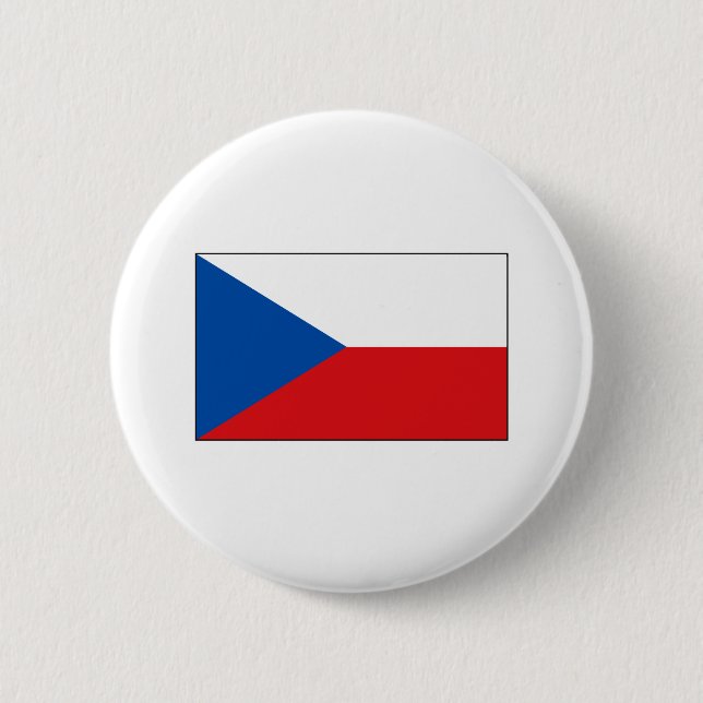 Czech Flag T-shirts and Gifts Button (Front)