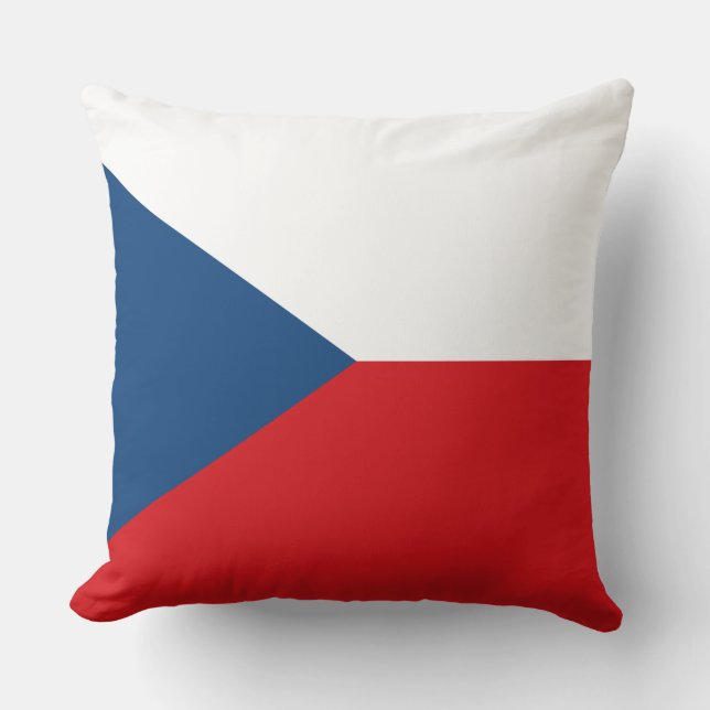 Czech Flag Throw Pillow (Front)