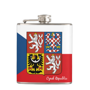 Czech Flag & travel Czech Republic /sports fans Fl Flask