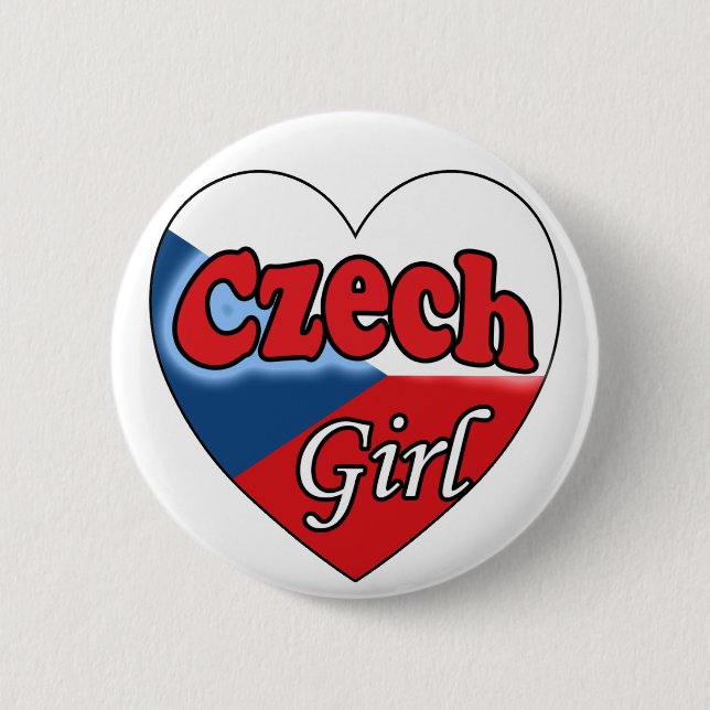 Czech Girl Button (Front)