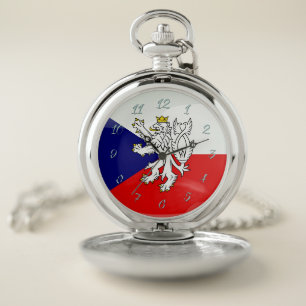 Czech glossy flag pocket watch