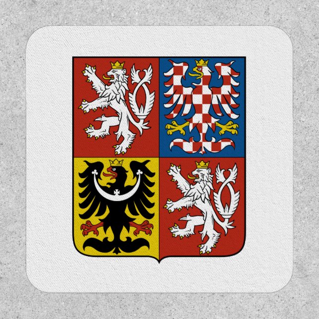 Czech Greater Coat of Arms, Czech Republic Patch (Front)