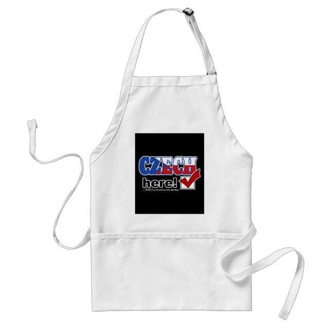 Czech Here (Dark) Adult Apron (Front)