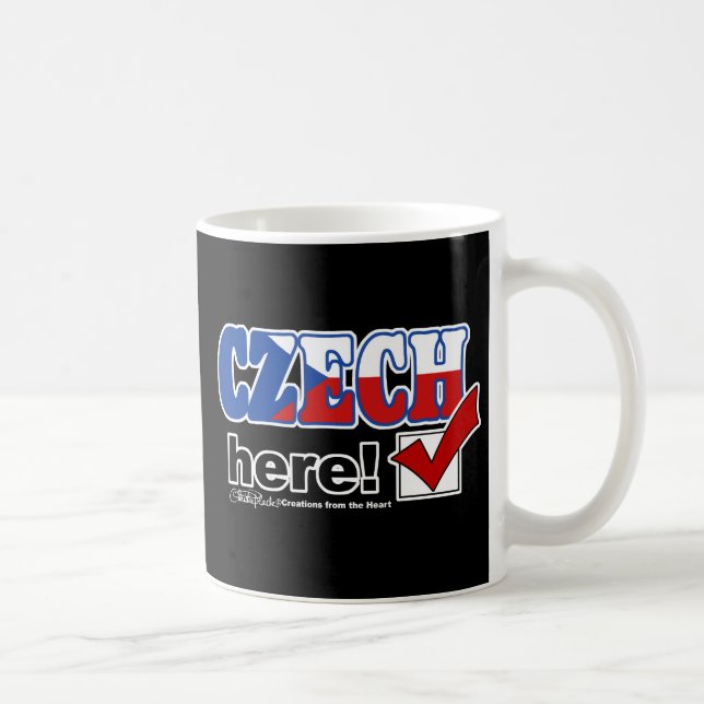 Czech Here (Dark) Coffee Mug (Right)